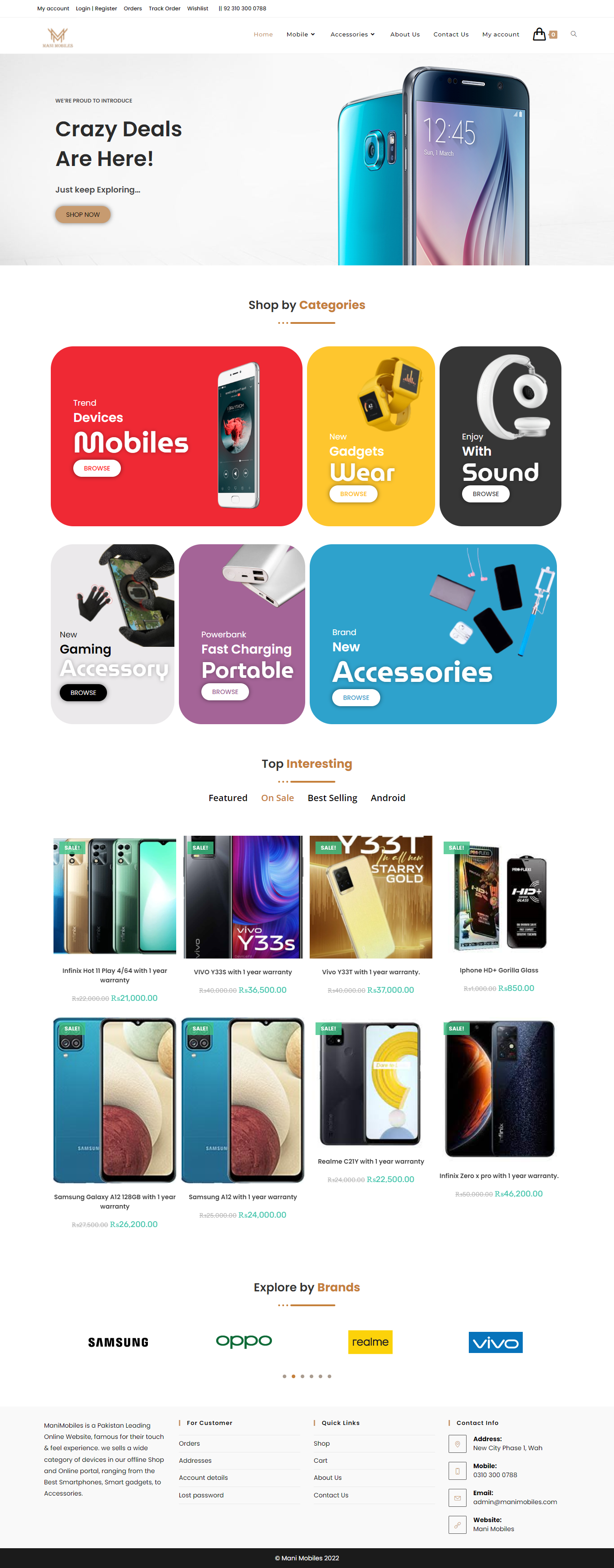 WordPress-Based WooCommerce Website for Mobile Phones and Accessories